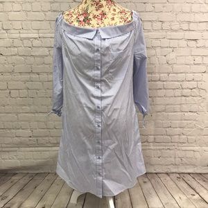 NWT New York & Company Off Shoulder Shirt Dress